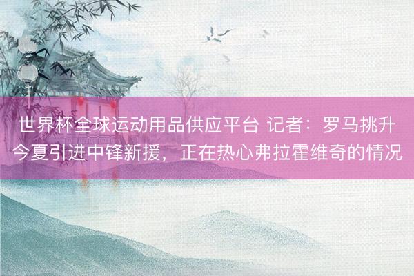 世界杯全球运动用品供应平台 记者：罗马挑升今夏引进中锋新援，正在热心弗拉霍维奇的情况