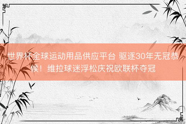 世界杯全球运动用品供应平台 驱逐30年无冠恭候!维拉球迷浮松庆祝欧联杯夺冠