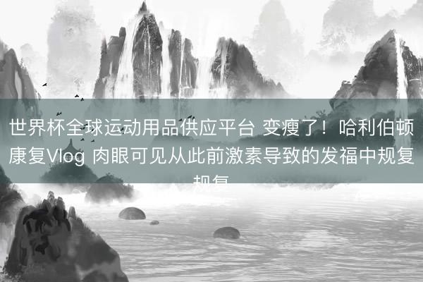 世界杯全球运动用品供应平台 变瘦了！哈利伯顿康复Vlog 肉眼可见从此前激素导致的发福中规复