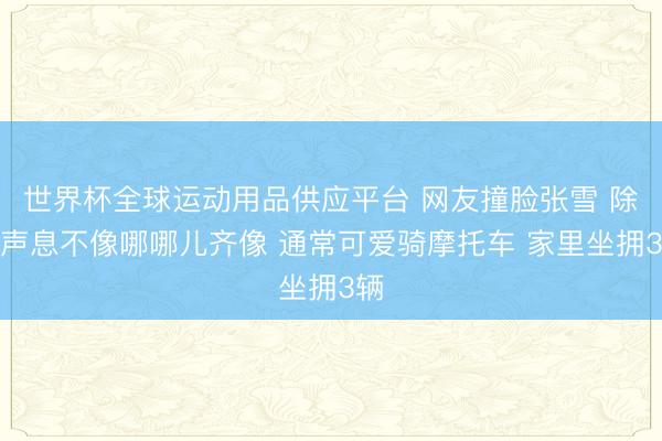 世界杯全球运动用品供应平台 网友撞脸张雪 除了声息不像哪哪儿齐像 通常可爱骑摩托车 家里坐拥3辆