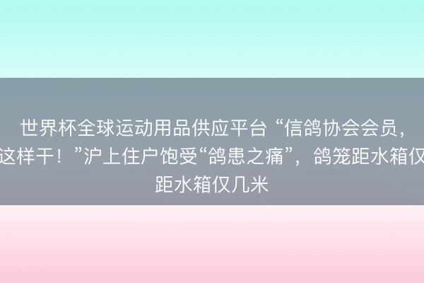 世界杯全球运动用品供应平台 “信鸽协会会员，就能这样干！”沪上住户饱受“鸽患之痛”，鸽笼距水箱仅几米
